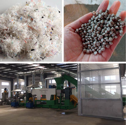 Sac de raphia de pp granulant la ligne de réutilisation en plastique 380V 50HZ de machine