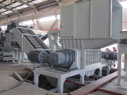 machine de défibreur d'axe de déchets solides de 22*2kw 20rpm double