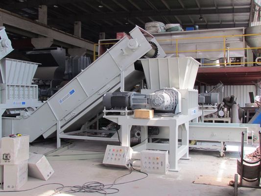 machine de défibreur d'axe de déchets solides de 22*2kw 20rpm double